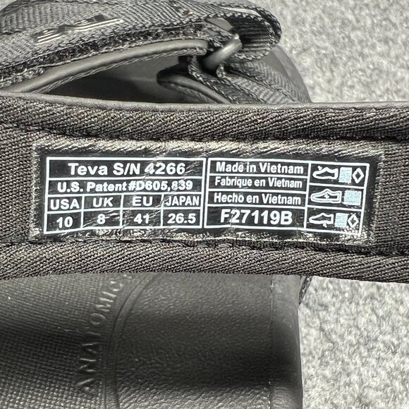 Teva Tirra Sandals Womens Size 10 Black Athletic Outdoor Hiking Camp Water Shoes - Picture 13 of 13